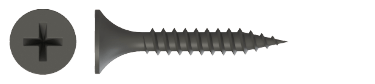 collated screws bugle head fine thread (25mm) black phosphate