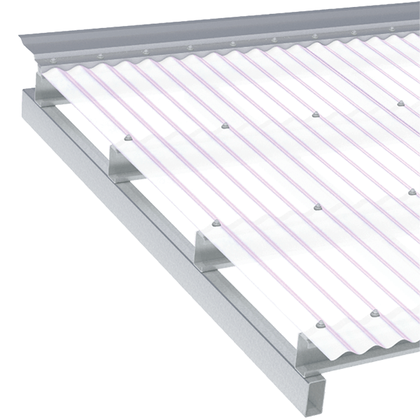 Fixing Polycarbonate Skylight to Steel